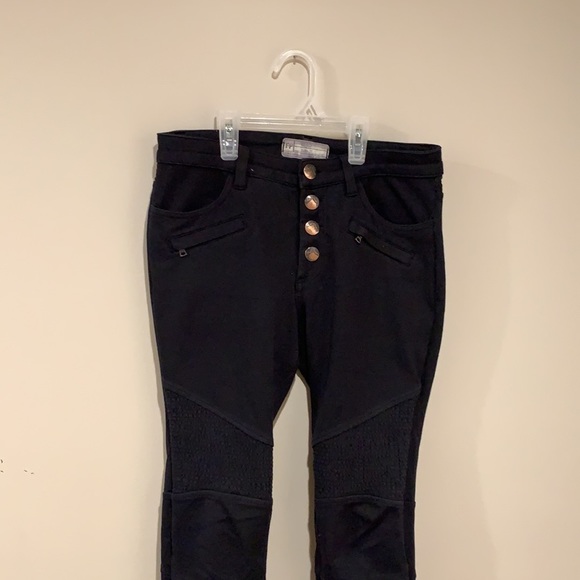 Free People Black Moto Jeggings - Women’s Size 27 - Picture 4 of 9